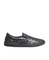 Bottega Veneta Sawyer Braided Slip On Sneakers Shoes In Black