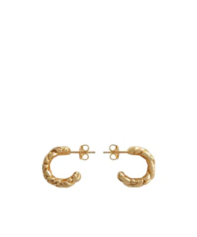 Bottega Veneta Intraccio Large Earrings In Yellow