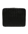 Bottega Veneta Intreacciato Zip-around Laptop Case In Black