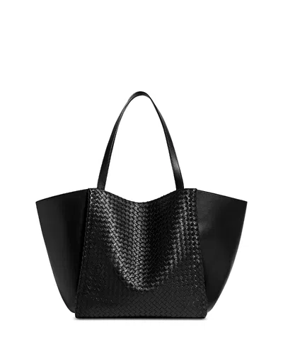 Bottega Veneta Intrecciato 10 Leather Tote In Black