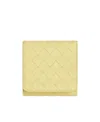Bottega Veneta Intrecciato Trifold Wallet In Yellow
