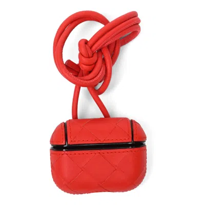 Bottega Veneta Intrecciato Airpods Pro Case - Red In ["red"]