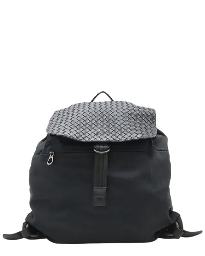 Bottega Veneta Intrecciato Backpack (authentic Pre-loved) In Black