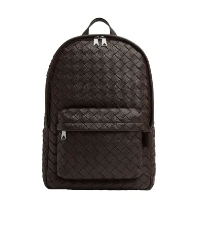 Bottega Veneta Intrecciato Backpack In Orange