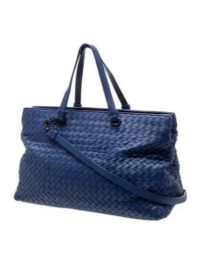 Pre-owned Bottega Veneta Intrecciato Backpack In Blue