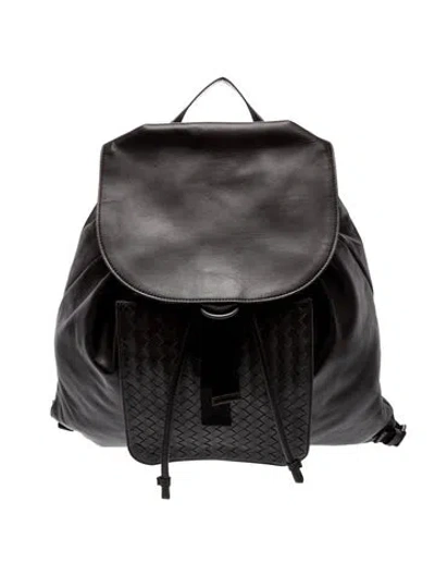 Pre-owned Bottega Veneta Intrecciato Backpack Vintage In Black