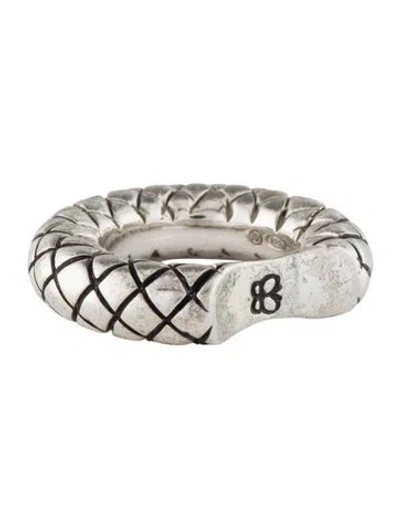 Pre-owned Bottega Veneta Intrecciato Band Ring In Multi