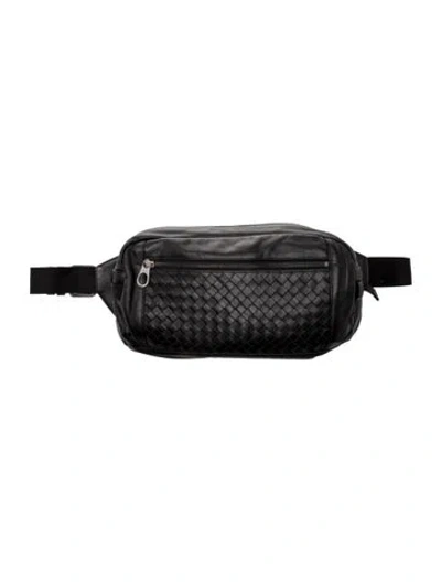 Pre-owned Bottega Veneta Intrecciato Belt Bag In Black