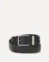 Bottega Veneta Intrecciato Belt In Black