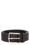 Bottega Veneta Intrecciato Belt In Brown