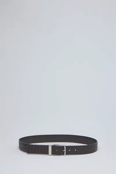 Bottega Veneta Intrecciato Belt In Brown