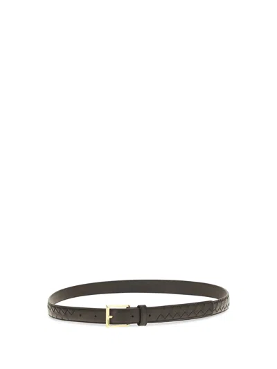 Bottega Veneta Intrecciato Belt In Espresso