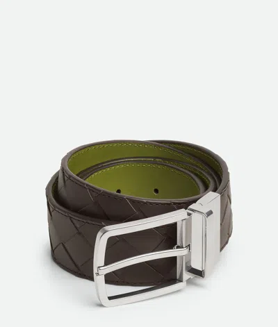 Bottega Veneta Ceinture Intrecciato In Fondant/matcha