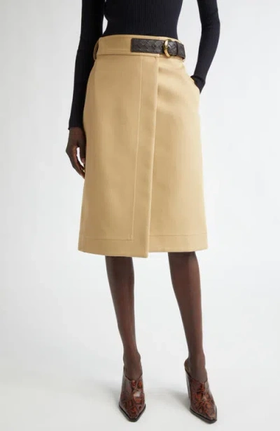 Bottega Veneta Women Cotton Midi Skirt In Neutral