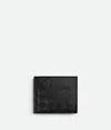 Bottega Veneta Intrecciato Bi-fold Wallet In Black
