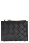 Bottega Veneta Intrecciato Bi-fold Wallet In Black