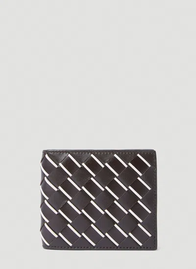 Bottega Veneta Intrecciato Bi-fold Wallet In Black