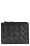 Bottega Veneta Intrecciato Bi-fold Wallet In Black
