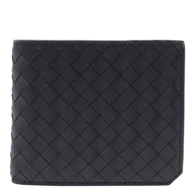 Bottega Veneta Intrecciato Bi-fold Wallet In Black