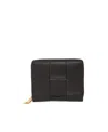 Bottega Veneta Intrecciato Bi-fold Wallet In Black