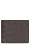 Bottega Veneta Intrecciato Bi-fold Wallet In Brown