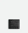Bottega Veneta Intrecciato Bi-fold Wallet With Coin Purse In Black