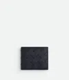 Bottega Veneta Intrecciato Bi-fold Wallet With Coin Purse In Black