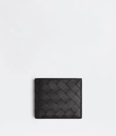 Bottega Veneta Bottega  Veneta Intrecciato Bi-fold Wallet With Coin Purse In Black