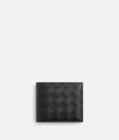 Bottega Veneta Mini Bi-fold Wallet In Leather In Black