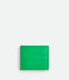 Bottega Veneta Intrecciato Bi-fold Wallet With Coin Purse In Green