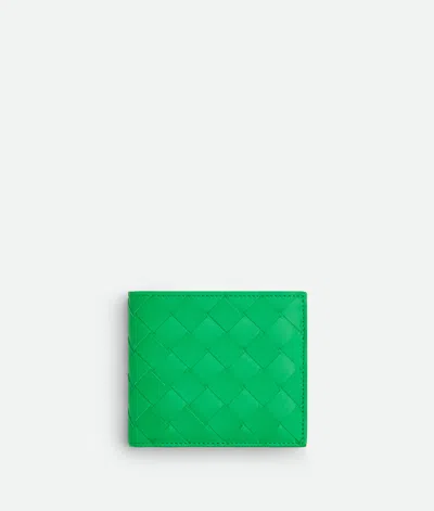 Bottega Veneta Intrecciato Bi-fold Wallet With Coin Purse In Green