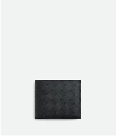 Bottega Veneta Bottega  Veneta Intrecciato Bi-fold Wallet With Coin Purse In Grey