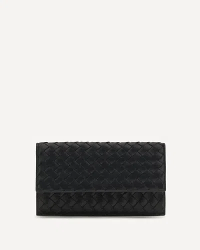 Bottega Veneta Intrecciato Bifold Wallet In Black