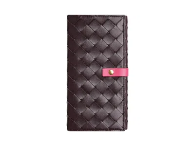Pre-owned Bottega Veneta Intrecciato Bifold Wallet In Grape In Purple