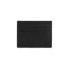 Bottega Veneta Intrecciato Black And Silver Calf Leather Credit Card Case In Black
