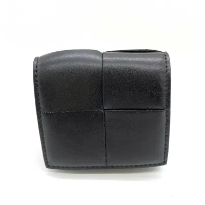 Pre-owned Bottega Veneta Intrecciato Black Intrecciato Coin Purse/coin Case ()