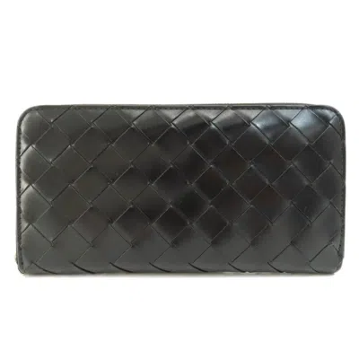 Pre-owned Bottega Veneta Intrecciato Black Intrecciato Coin Purse/coin Case ()