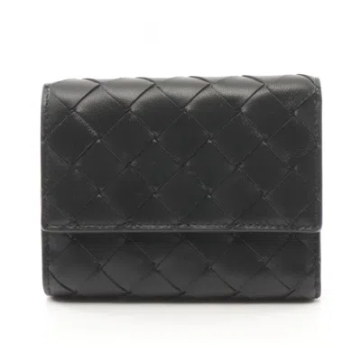 Bottega Veneta Intrecciato Black Intrecciato Wallet (tri-fold)