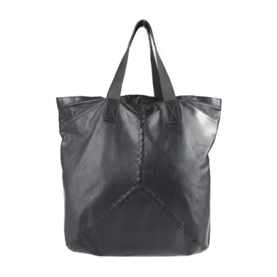 Pre-owned Bottega Veneta Intrecciato Black Leather Handbag Tote Bag ()