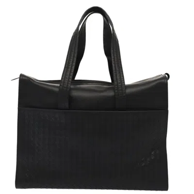 Pre-owned Bottega Veneta Intrecciato Black Leather Tote Bag ()