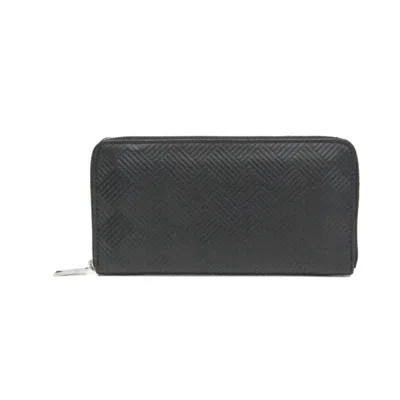 Pre-owned Bottega Veneta Intrecciato Black Leather Wallet  ()