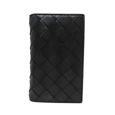 Pre-owned Bottega Veneta Intrecciato Black Leather Wallet  ()