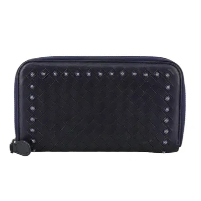 Pre-owned Bottega Veneta Intrecciato Black Leather Wallet  ()