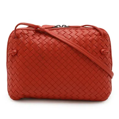 Pre-owned Bottega Veneta Intrecciato Black Red Color Intrecciato Pochette Shoulder Bag ()