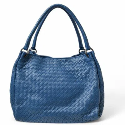 Pre-owned Bottega Veneta Intrecciato Blue Intrecciato Tote Bag ()