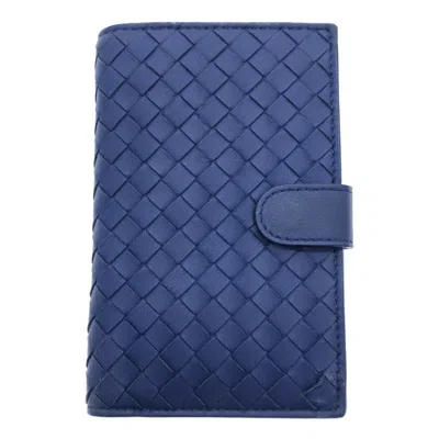 Pre-owned Bottega Veneta Intrecciato Blue Intrecciato Wallet (bi-fold) ()