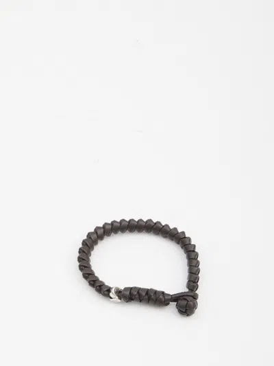 Bottega Veneta Intrecciato Bracelet In Burgundy