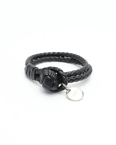 Bottega Veneta Intrecciato Bracelet In Black