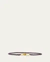 Bottega Veneta Intrecciato Braided Nappa Leather Belt In Dark Mystic Muse Brass