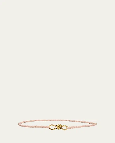 Bottega Veneta Intrecciato Braided Nappa Leather Belt In Lotus M Brass